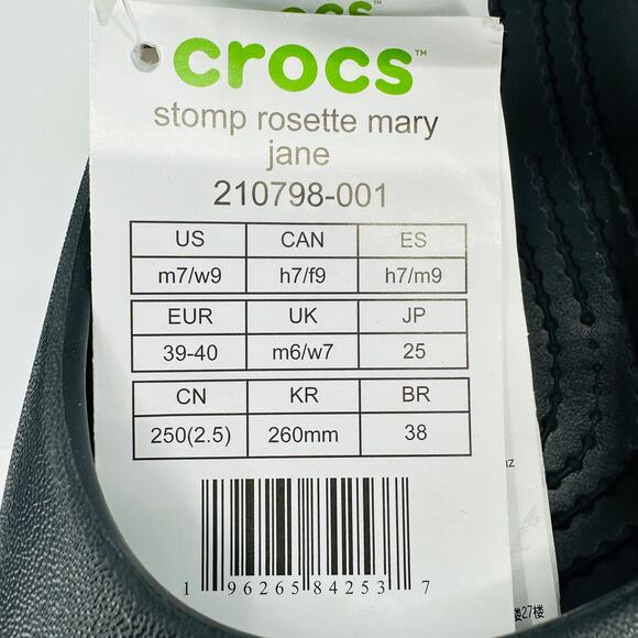 Crocs Women's Stomp Rosette Mary Jane Platform Punk Clogs 210798 Size 9 - Picture 11 of 11